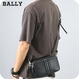バリー ショルダーバッグ メンズ ブランド BALLY MYTHOS クロスボディバッグ 2WAY 6310498 ブラック バッグ