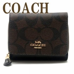 コーチ COACH 財布 三つ折り 折財布 ミニ レディース ブラック 黒 7331IMAA8 ブランド 人気