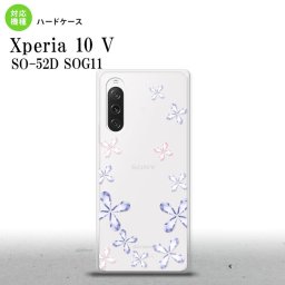 Xperia10V Xperia10V スマホケース 背面ケース ハードケース 花柄 カット 紫 2023年 7月発売 nk-xp105-077