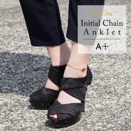 誕生石 イニシャル チェーン アンクレット ゴールドカラー カップルでペアやプレゼントに最適 ステンレス アレルギーフリー メンズ レディース Alavel ブランド alavel エラベル APZ0002 + NEC3035-GD 友達 恋人 デート プレゼント 記念 推し活 大人 海 夏
