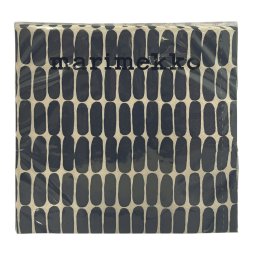 マリメッコ marimekko ペーパーナプキン 紙ナプキン ランチサイズ ihr 20枚 898367 アルク ALKU linen black ライトベージュ+ブラック系 北欧