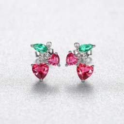 ピアス 両耳用 FORMICA Nanocrystal レッド シルバー925 ピンクゴールド シルバー 大人気 スタッド 可愛い かわいい モチーフ ハート はーと 木の実 カラフル ce0454