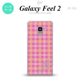 Galaxy Feel 2 ギャラクシー フィール 2 SC-02L スマホケース カバー ハードケース チェックB ピンク イニシャル 対応 nk-sc02l-434i[スマホ,スマホケース,スマホカバー,ケース,カバー,ジャケット]