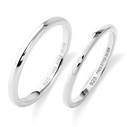 【レーザー刻印対応】 FREE STYLE ペアリング シンプル シルバー ペアアクセサリー ペア リング・指輪 名入れ 記念日 プレゼント ギフト シンプル フリースタイル FSR945M-945LDIA 【送料無料】