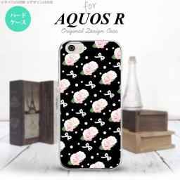 【SH03J】【スマホケース/スマホカバー】【アクオス R】SH03J スマホケース AQUOS R SH-03J カバー アクオス R 花柄・バラ（G） 黒 nk-sh03j-257【メール便送料無料】
