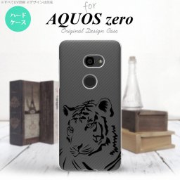 AQUOS zero アクオス ゼロ 801SH スマホケース カバー ハードケース 虎(アップ) クリア×黒 nk-801sh-564[スマホ,スマホケース,スマホカバー,ケース,カバー,ジャケット]