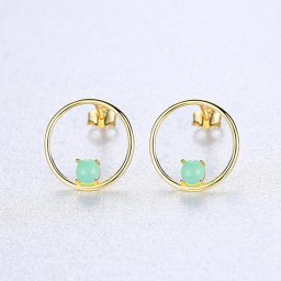 ピアス 両耳用 FORMICA Nanocrystal シルバー925 グリーン イエローゴールド スタッド ラウンド ぶら下がり 上品 おしゃれ 可愛い かわいい きれいめ ce0416