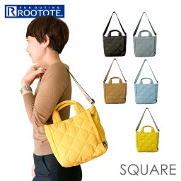 ルートート トートバッグ 1267 ROOTOTE 通販 トートバック 2way ショルダー ショルダーバッグ ショルダーバック レディース おしゃれ 大人 斜めがけ 通勤 通学 撥水 SQUARE スクエア DIA-quilt ダイヤキルト レディースバッグ