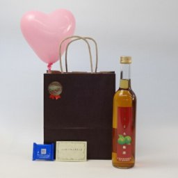父の日 風船セットリキュールセット(本場紀州産の梅を使用した梅酒 濱田酒造 くちまろ 梅酒500ml(長崎県))メッセージカード ハート風船 ミニチョコ付き