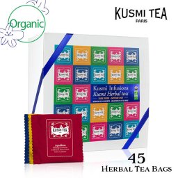 クスミティー KUSMI TEA カフェインフリー　ギフトアソートメント　ハーブティー　ティーバッグ　45枚入り 〈INFU45EBIO〉 ティーバッグ45個入り（9種類各5個） オーガニックティー