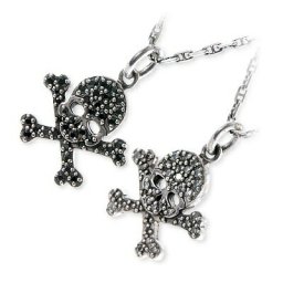 SAINTS Design セインツ  シルバー ペアネックレス 大人 キュービック ブラック ブランド