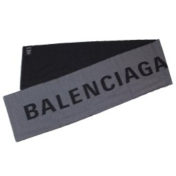 バレンシアガ　BALENCIAGA　マフラー　ストール　530047 420B0　グレー (1260)　ウール 100%　大判