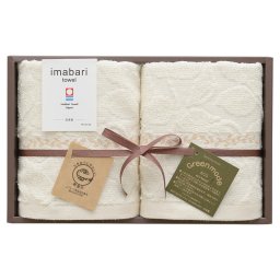【ギフト対応無料】グリーンモード 今治エコリーフ ウォッシュタオル2P (GMT01240M) ※送料無料(北海道・沖縄は除く)