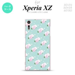 【SO01J】【スマホケース/スマホカバー】【エクスペリア XZ 】SO01J スマホケース XPERIA XZ SO-01J カバー エクスペリア XZ  花柄・バラ（H） 水色 nk-so01j-261【メール便送料無料】