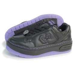 コンバース CONVERSE スニーカー 厚底 レディース ウエポン PLTS OX /アナ スイ  ブラック/パープル WEAPON  ANNA SUI アナスイ