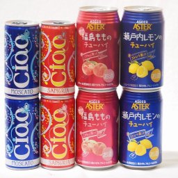 こだわりの缶ワインと缶チューハイ8本セット(イタリアチャオ サングリア やや甘口微発泡赤ワイン イタリアチャオ モスカート 甘口微発泡白ワイン ストレート果汁瀬戸内レモンのチューハイ ストレート混濁果汁福島もものチューハイ) 300ml×4本 350ml×4本