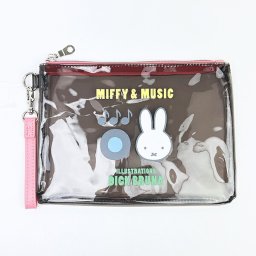 ミッフィー miffy ミュージック PVCフラットポーチ MIFFY＆MUSICシリーズ
