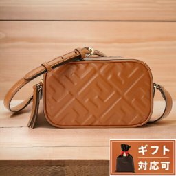 フェンディ FENDI 8BS077 ANWT F1C6J FFロゴ エンボス カメラバッグ ショルダーバッグ クロスボディ ブラウン レディース