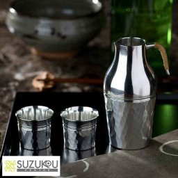 錫製 ちろり 酒器 セット 錫光 日本製 錫酒器 つちめ 3点セット （ちろり 盃2個） ロクロ仕上げ  高級 徳利 おちょこ 酒器セット 日本酒 焼酎  【送料無料】 