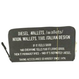 ディーゼル DIESEL 財布 X06774 PR012 T8013 THISWALLETISNOTATOY 24 ZIP 小銭入れ付 ラウンドファスナー長財布 BLACK ブラック