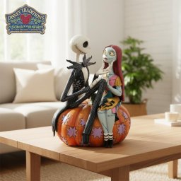ジャック&サリー パンプキン 16.5cm ナイトメア ビフォア クリスマス ハロウィン | ディズニー トラディションズ ジムショア グッズ フィギュア 人形 置物 彫刻 Jim Shore 正規輸入品