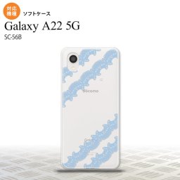SC-56B Galaxy A22 スマホケース ソフトケース レース 帯 A 水色 メンズ レディース nk-a22-tp1097