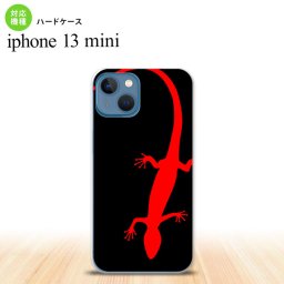 iPhone13mini iPhone13 mini ケース ハードケース トカゲ 黒 赤  nk-i13m-778