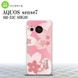 sense7 sense7 スマホケース 背面ケース ハードケース 花柄 サクラ C ピンク +アルファベット 2022年 11月発売 nk-sens7-062i