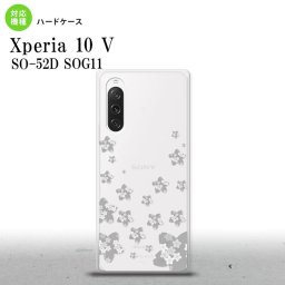 Xperia10V Xperia10V スマホケース 背面ケース ハードケース 花柄 サクラ D クリア グレー 2023年 7月発売 nk-xp105-187