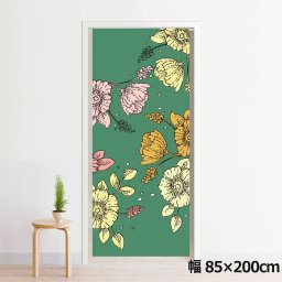 のれん 暖簾 洗える 目隠し 間仕切り タペストリー オリジナルプリント 転写 約85×200cm 200丈 ミラーレース NOR-C095 ラインドロー GN
