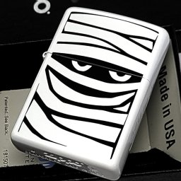 ZIPPO ホラー ミイラ 2012年製 ジッポ ライター 絶版 廃盤品 両面加工 ホワイト かわいい レディース おしゃれ メンズ ギフト プレゼント