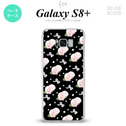 【SC03J】【スマホケース/スマホカバー】【ギャラクシーS8+】SC03J スマホケース Galaxy S8+ SC-03J カバー ギャラクシーS8+ 花柄・バラ（G） 黒 nk-sc03j-257【メール便送料無料】