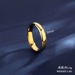リング レディース 石なし ステンレス イエローゴールド 11号 14号 16号 18号 tr21061813