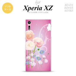 【SO01J】【スマホケース/スマホカバー】【エクスペリア XZ 】SO01J スマホケース XPERIA XZ SO-01J カバー エクスペリア XZ  花柄・ミックス（C） ピンク nk-so01j-tp282【メール便送料無料】