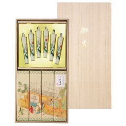 【ギフト対応無料】カメヤマ 吟撰 仙年香 絵ろうそくセット(桐箱) (I13470901) ※送料無料(北海道・沖縄は除く)