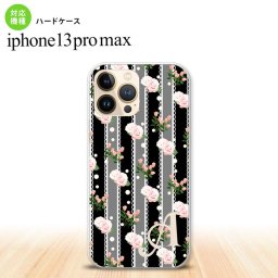 iPhone13ProMax iPhone13 Pro Max ケース ハードケース 花柄 バラ レース 黒 +アルファベット iPhone13 プロ マックス 6.7インチ おしゃれ かわいい メンズ レディース キッズ デザインたくさん nk-i13pm-259i