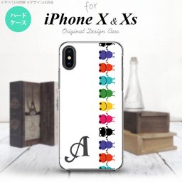 【iPhoneX】【スマホケース/スマホカバー】【アイフォンX】iPhoneX スマホケース ケース アイフォンX イニシャル カエル・かえる 白 nk-ipx-671ini【メール便送料無料】