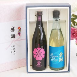 冬の贈り物お歳暮 日本酒吟醸 感謝の贈り物ボックス2本セット(金鯱 山田錦原酒生貯蔵(愛知県) 八鹿(大分県)) 720ml×2本