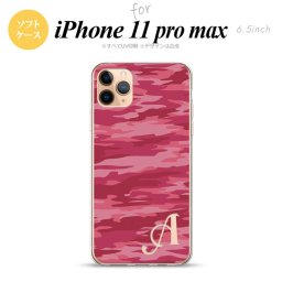 iPhone11ProMax iPhone11pro max スマホケース ソフトケース タイガー 迷彩 A ピンク +アルファベット メンズ レディース nk-i11pm-tp1162i