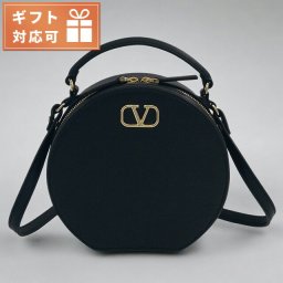 ヴァレンティノ VALENTINO 5W2P0AC2 MIM 0NO Vロゴ シグネチャー ミニバッグ 2WAY ハンドバッグ ショルダーバッグ クロスボディ ブラック レディース