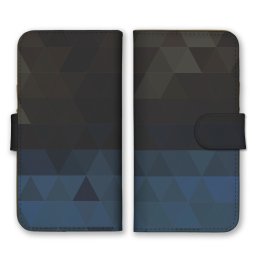 ＼全機種対応／ スマホケース 手帳型 スマホカバー 手帳タイプ スマートフォン ケース カバー モザイク トライアングル ダーク かわいい おしゃれ かっこいい カードホルダー付き カード収納 合皮 合成レザー