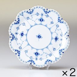 【2個セット】 ロイヤルコペンハーゲン プレート 25cm 皿 ブルーフルーテッド フルレース 1103422 北欧食器 洋食器 送別会 【スペシャルラッピング1100円(別売り)】 誕生日 お中元 還暦祝い 結婚祝い 結婚式 高級 父の日 母の日 即日発送 ホワイトデー