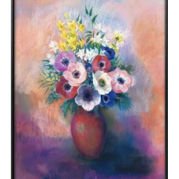オディロン ルドン アネモネの花瓶 A3 サイズ ポスター アート おしゃれ 絵画 インテリア 北欧 イラスト マット紙 艶消し アートパネル 額 フレーム デザイン 壁掛け ギフト 新築祝い ディスプレイ 引越し祝い　新生活　空間デザイン 