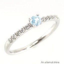 指輪 一粒 アクアマリン 3月誕生石 ダイヤモンド プラチナ900 ダイヤ 0.1ct リング pt900 エタニティリング ピンキーリング ファランジリング レディース ジュエリー アクセサリー プレゼント ギフト 人気 おすすめ 送料無料