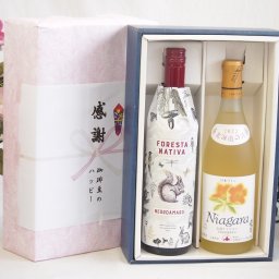 実りの秋の贈り物 感謝の贈り物ボックス イタリア黒葡萄品種赤ワインと国産ワインセット(北海道の詩 完熟ナイヤガラ白ワイン 甘口(北海道)720mlフォレスタ ナティヴァ ネグロ・アマーロ赤ワイン (イタリア) 750ml