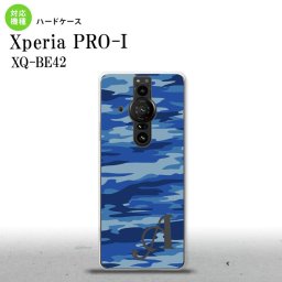 XperiaPRO-I Xperia PRO-I スマホケース 背面ケース ハードケース タイガー 迷彩 A 青 +アルファベット 背面カバー android nk-xproi-1167i