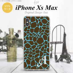 iPhoneXsMax iPhone XS Max スマホケース ソフトケース キリン 青 +アルファベット メンズ レディース nk-ixm-tp747i
