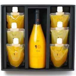 愛媛みかん 100％ ストレートジュース 1本(720ml) みかん ゼリー 食べ比べ 6個 (6種類)  詰め合わせ ギフト セット 箱入り のし対応 手提げ袋付 内祝い お見舞い お供え 誕生日 お返し 贈答用 10FACTORY 720+6