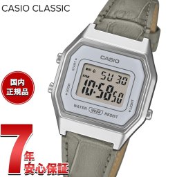 カシオ クラシック CASIO CLASSIC デジタル 限定モデル 腕時計 レディース LA680WEL-8A2JF 型押しレザーバンド グレー【2026 新作】