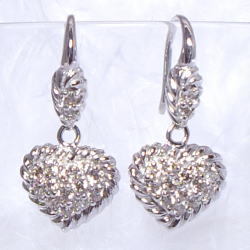 【高級仕様K18WG(約)2.95g】K18YG/PG/WG【0.5ct】ダイヤモンドハートパヴェ フックピアス『HeartPaves』 ［SIクラス］透明感溢れるダイヤモンド ハートダイヤモンドパヴェ ハートピアス 揺れるダイヤモンド 誕生日 母の日 ギフト 記念日【送料無料】    lp-0085
